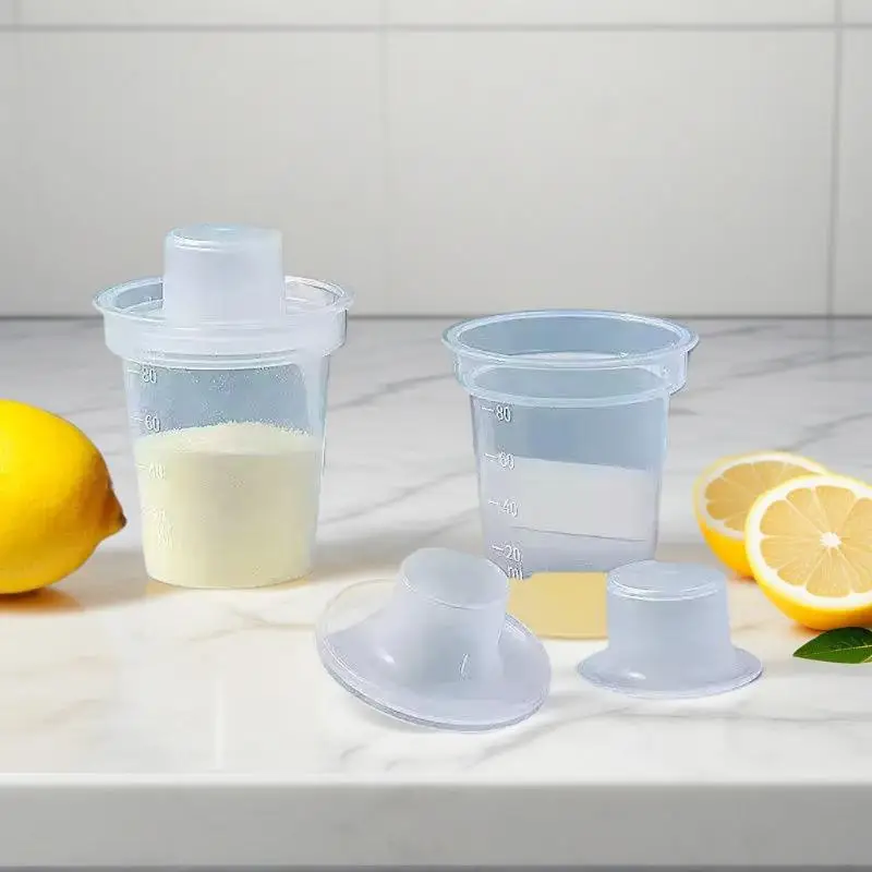 

6PPC 80ML Baby Milk Powder Dispenser Portable Baby Food Storage Box Baby Dispenser Pre-Measured Powder Box