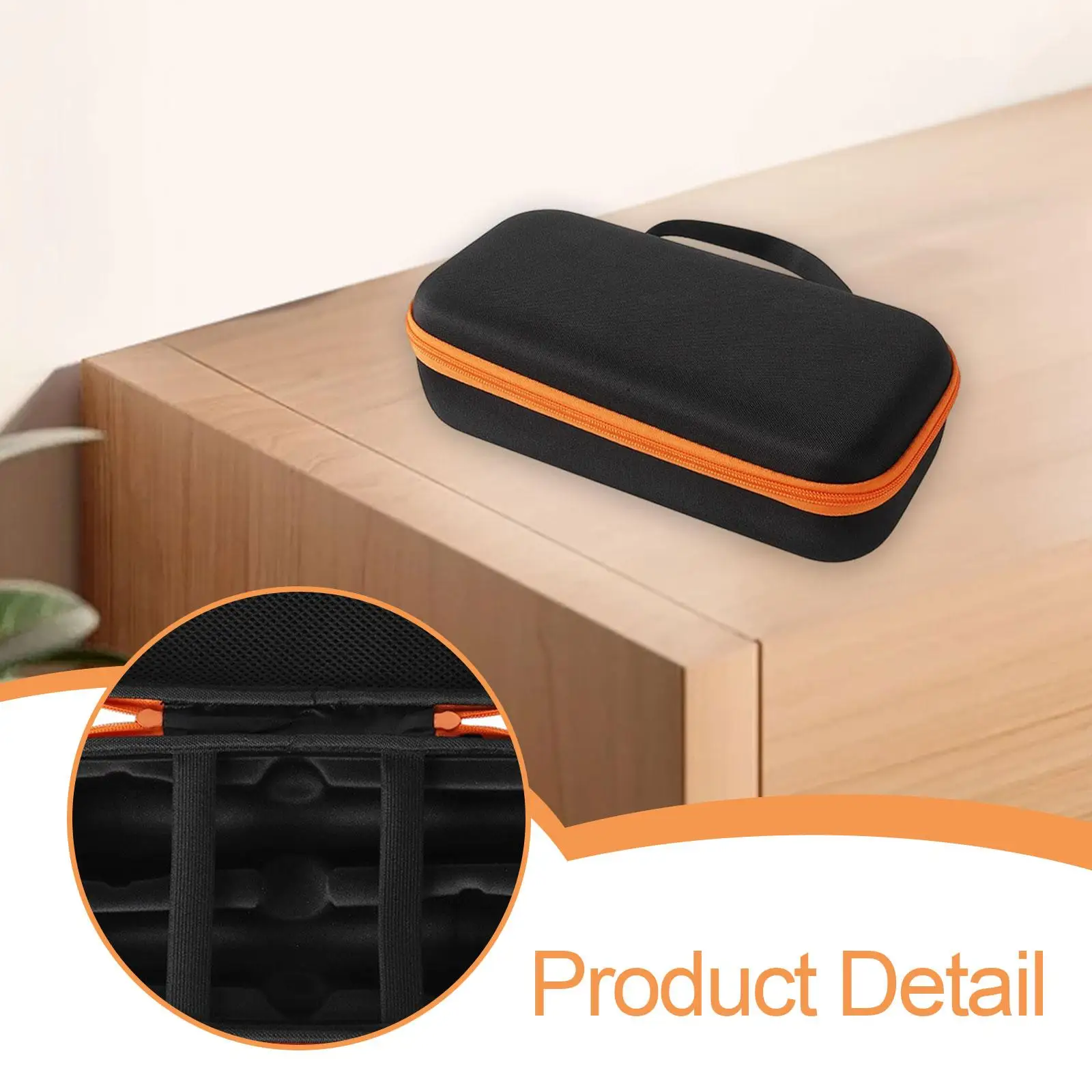 เคสไมโครโฟนพร้อมซิปมือถือแบบพกพากันกระแทก Travel Organizer น้ําหนักเบา Protector กล่องเก็บกระเป๋าไมค์เคส