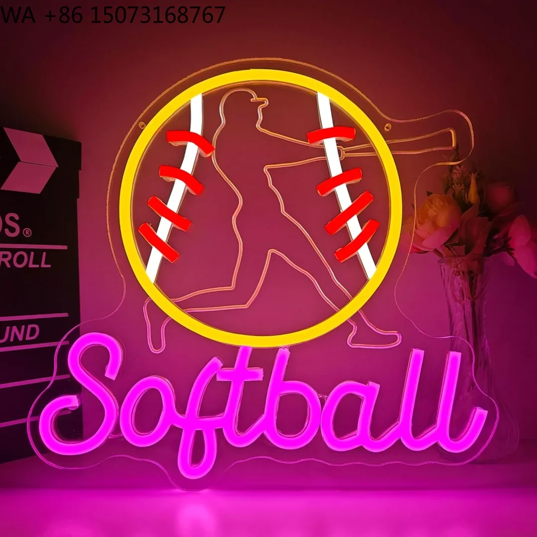أفضل 10 شعار رياضي للكرة اللينة مخصص LED أضواء النيون للإعلان الداخلي والخارجي لتزيين حانات الزفاف #1