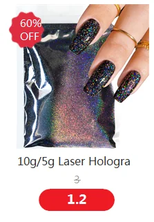 0.2 1/128 Multi-color Holographic Mirror Glitter for Nail Art,(Extra Fine Glitter), 50 Grams Holo Ultra Fine Nail Glitter Powder