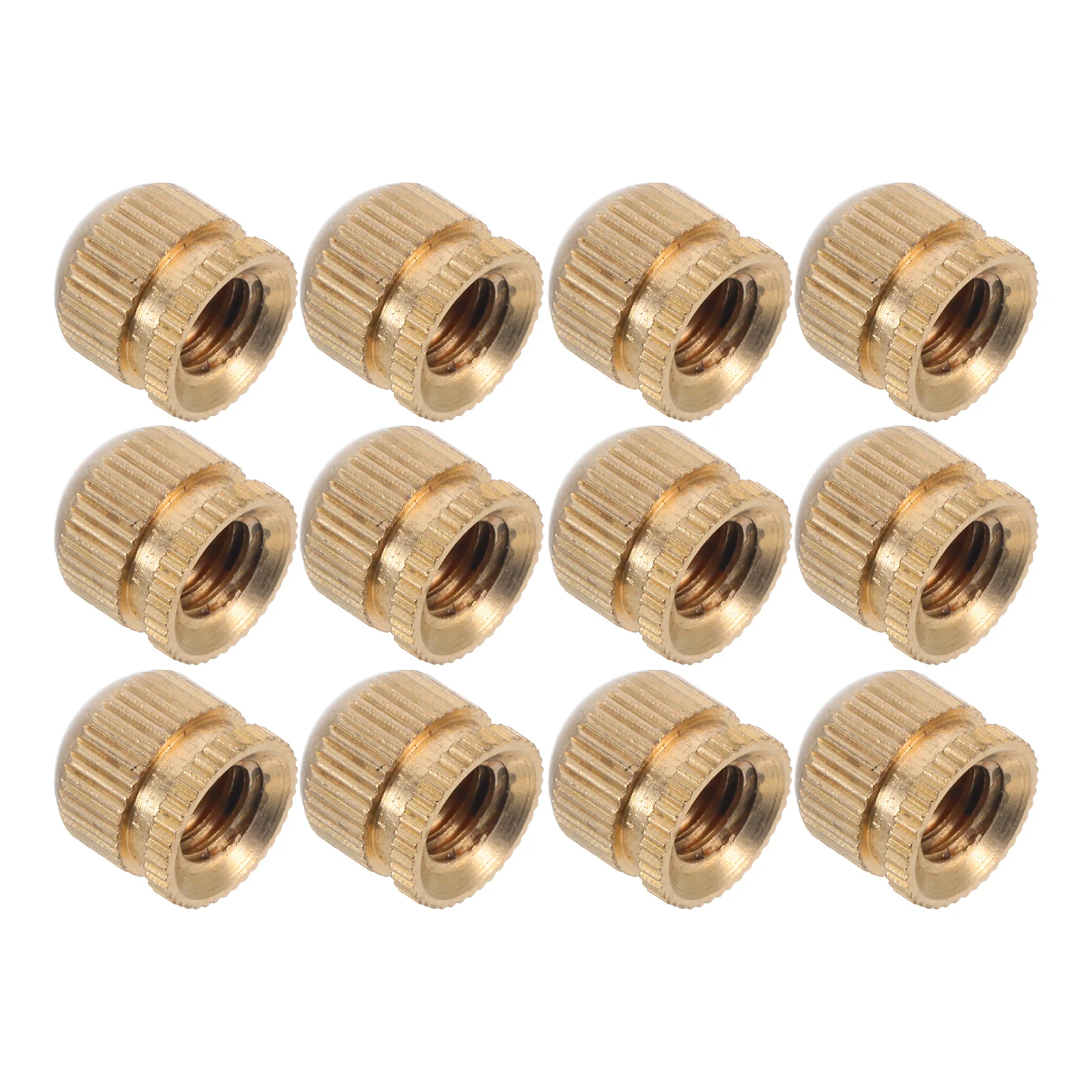 

12pcs Brass Lamp Holder Finial Cap Adapter M6 Threaded Connector For Ceiling Light Fixtures Decorative Screw Cap Nut Golden