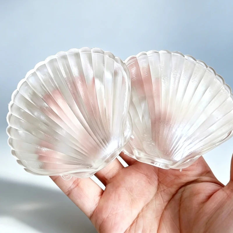 Shell Shaped Squeeze Empty Ball Skin Transparent DIY Pressure Ball Kit Flexible Soft TPR Handmade Stress Ball Skin for Adults