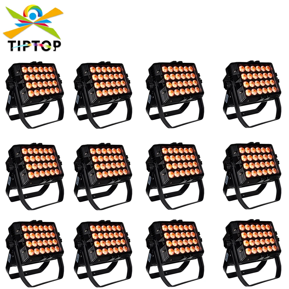 TIPTOP 200W High Power 6 Color Waterproof 24x18W Led Wall Washer Light Rectangle Slim Shape Case Single Color RGBWAP Smooth Wash