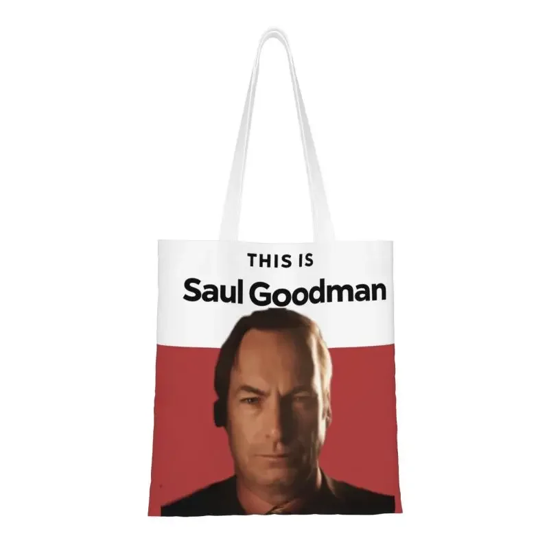 

Funny Better Call Saul Saul Goodman Shopping Tote Bag Recycling Canvas Grocery Shoulder Shopper Bag