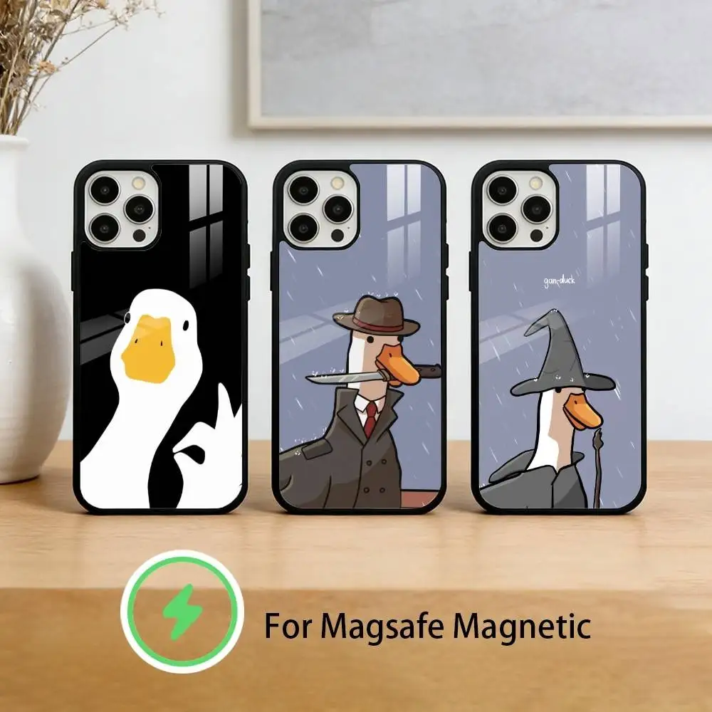 

Cartoon Funny D-Duck Phone Case For iPhone 17,16,15,14,13,12,Plus,Pro,Max For Magnetic Wireless Charge