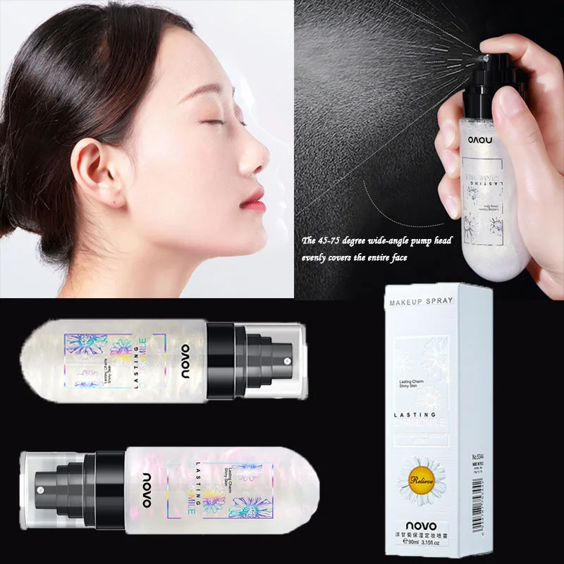 NOVO camomilla sabbie mobili impostazione Spray set trucco lunga durata pelle secca controllo dell'olio idratazione portatile un Film Spray cosmetici