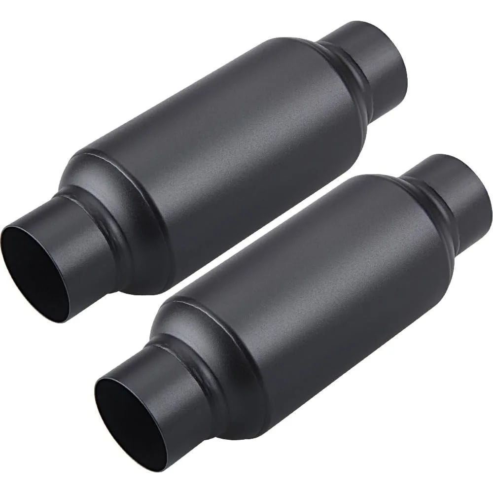 

2 Pack 2.5'' Inlet & 2.5" Outlet, Universal Resonator, 11.5'' Overall Length Stainless Steel Muffler/Weld On