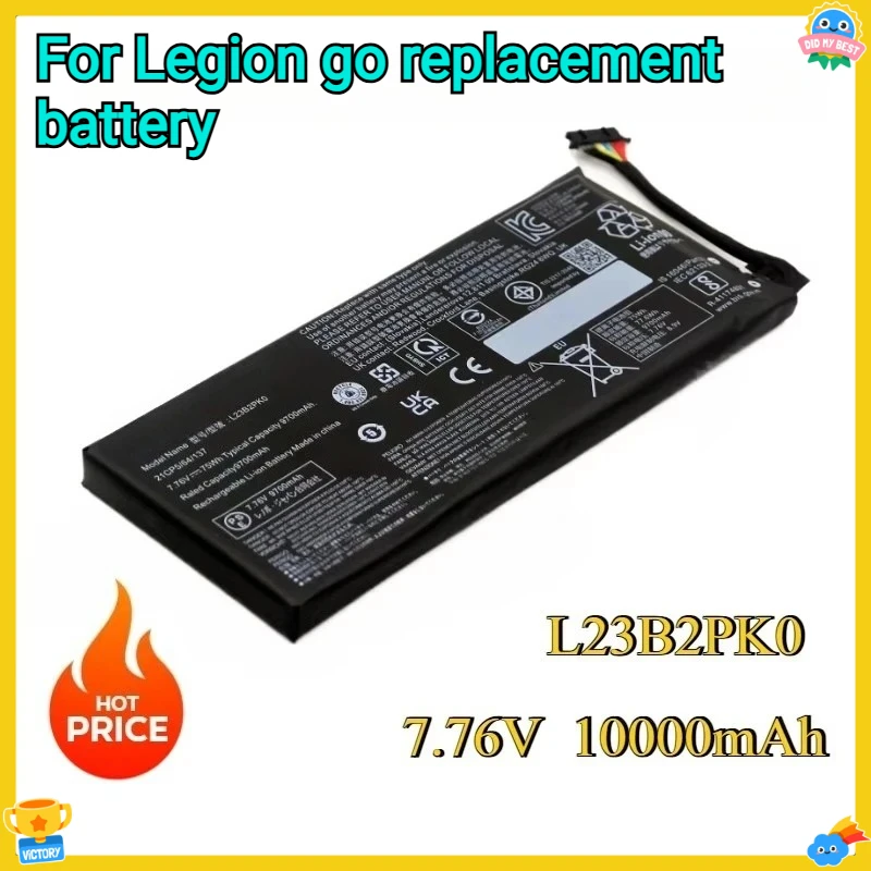 

New 8APU1 L23B2PK0 Mod upgrade replacement battery For Legion go expansion battery with a capacity of 77.6Wh