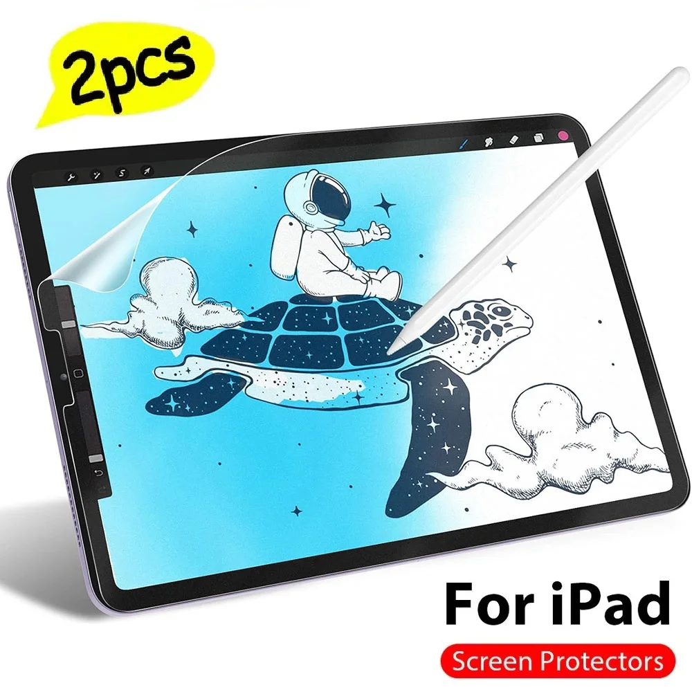 2Pcs Matte PET Paper Drawing Film For iPad 7th 8th 9th M5 M4 Air M3 M2 11inch Note-Taking Screen Protector Pro 5/4/3 Mini 6