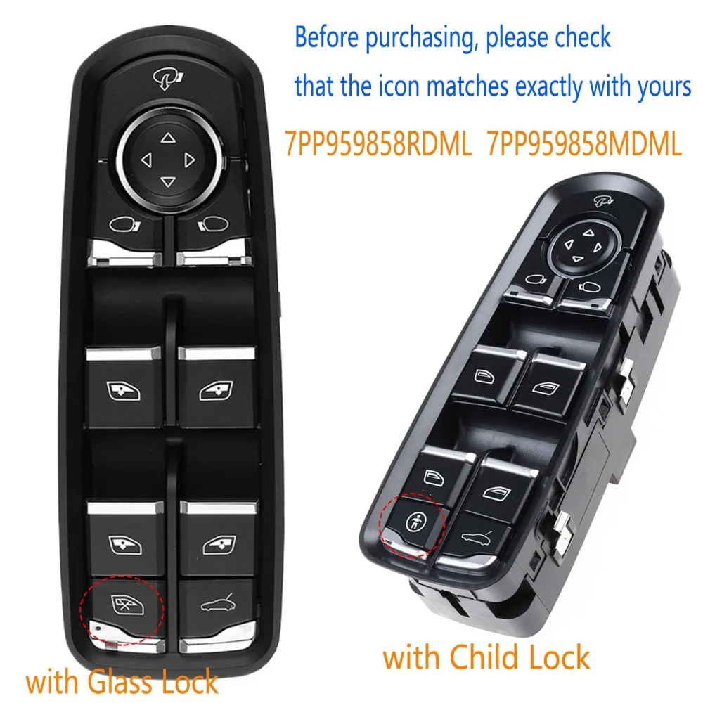 

Car Accessories for PORSCHE Cayenne 92A Macan 95B Panamera 970 Front Left Electric Window Control Switch Lifter Bitton Parts