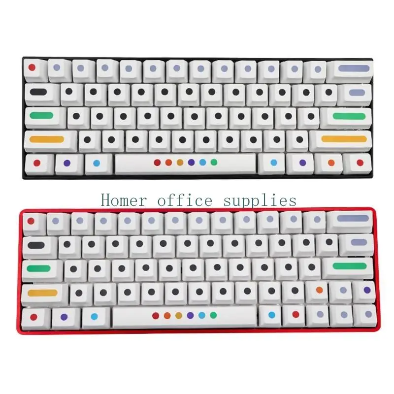 

K43B 71 Keys KeyCap PBT Dye Сублимация OEM -профиль механическая клавишная точка клавиш для серии RK61, серия Gans Alt61