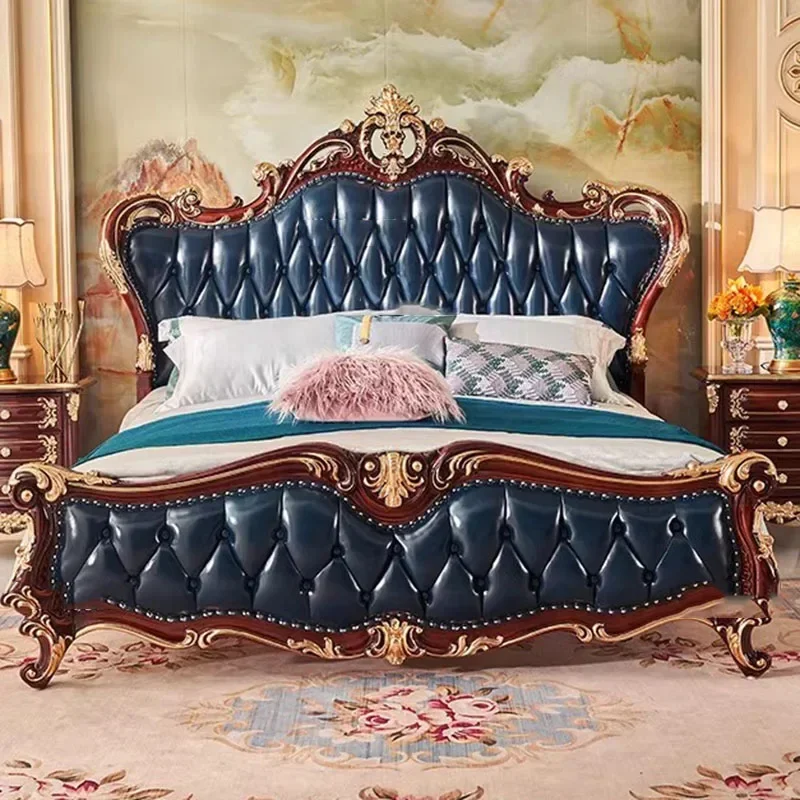 Cosmetics Luxury Aesthetic Bed Queen Size Cheap Cute Bedroom King Bed Modern Italian Computer Beliche Muebles Trendy Furniture