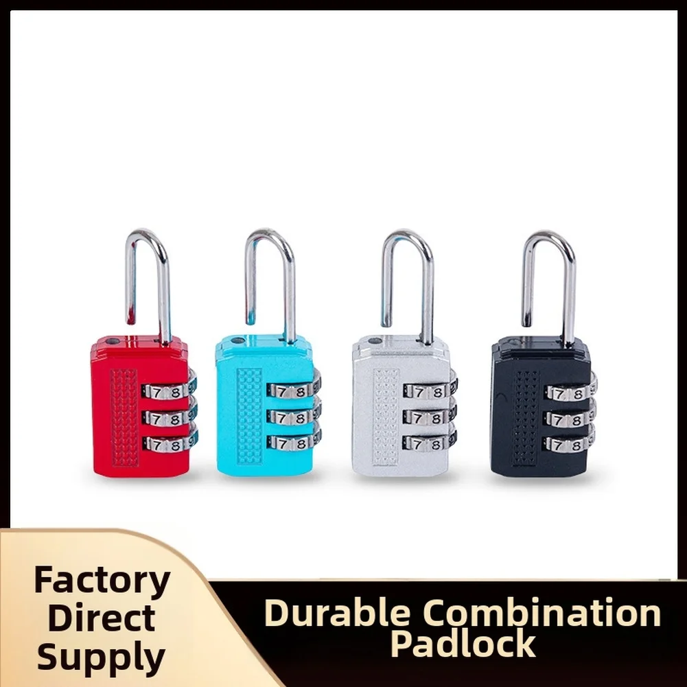 

Digital 3 Digit Combination Lock Zinc Alloy Portable Safe for Secure Lockers Cabinets Drawers in For School Office Home Use
