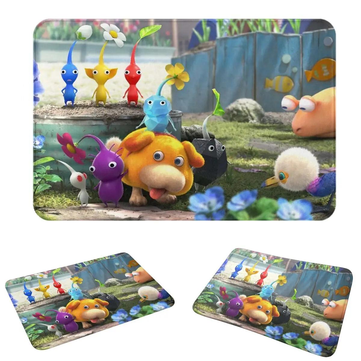 Pikmin Doormat Absorbent Mat Carpet Rug Kitchen Entrance Home Floor Mat for Balcony Footpad Mats