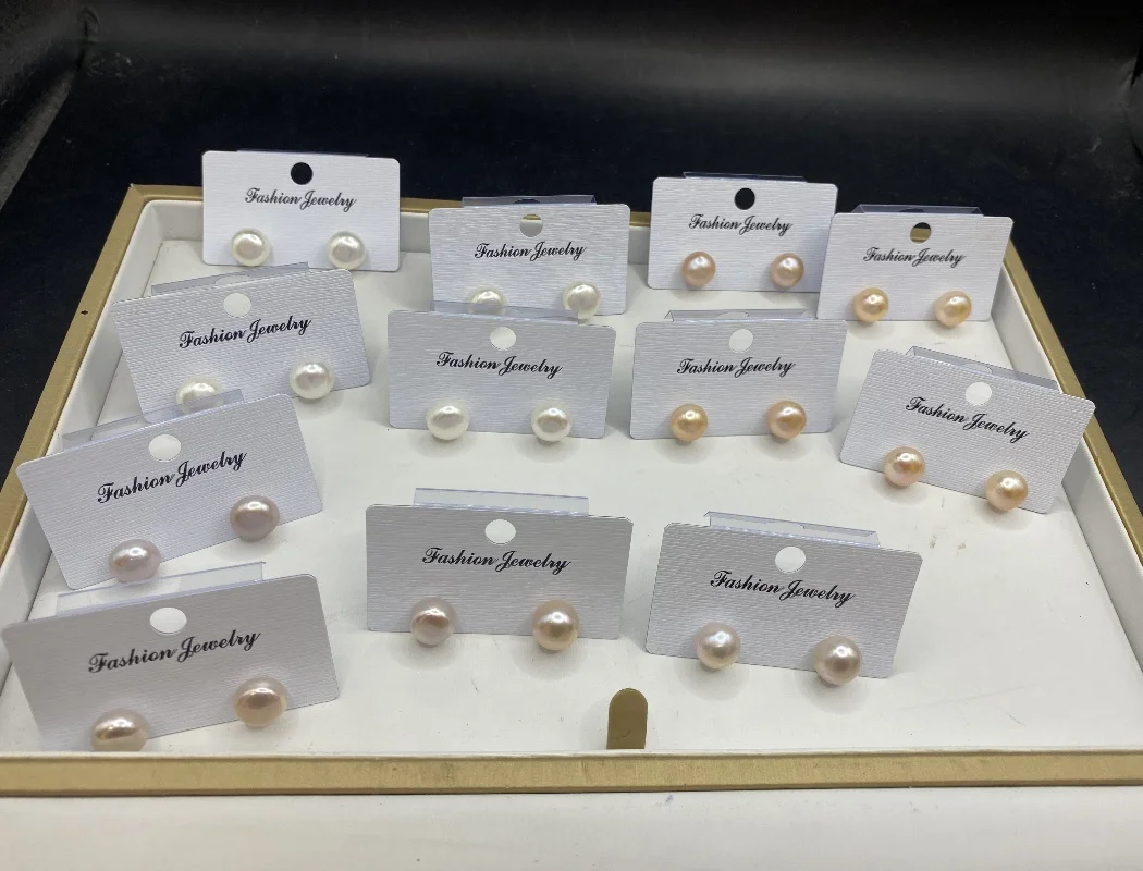 

Серьги-гвоздики с пресноводным культивированным жемчугом 3A, стерлинговое серебро 925 пробы, жемчуг-гвоздики, ювелирные изделия для женщин и девочек, подарок на день рождения