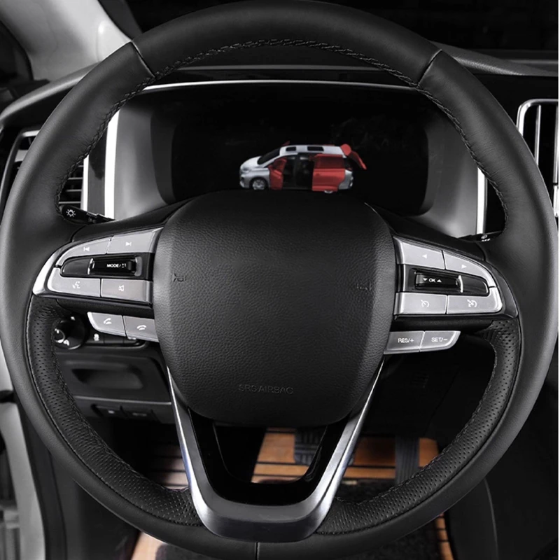 For GMC Trumpchi M8 Aluminium Car Interior Button Cover  Gear Shift Lever Steering Wheel One Touch Start Dual Flashers Sticker