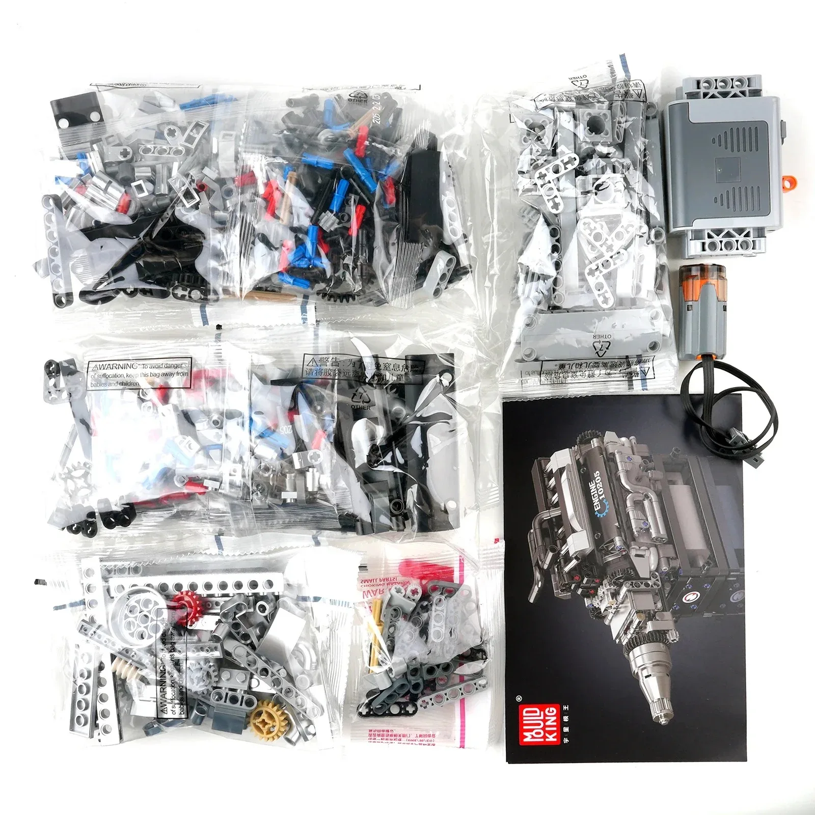 Mold King 10205 RR Vintage V12 motormodel - 733 stuks elektrisch gemotoriseerde bouwstenen set met ABS technische onderdelen DIY cadeau