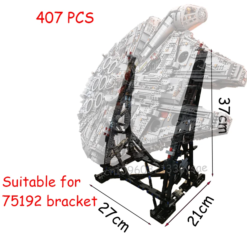Compatibel met 05132 Star Toys Wars Accessoires Collectible Model Verticale displaystandaard voor Ultimate Millennium 75192 Falcon