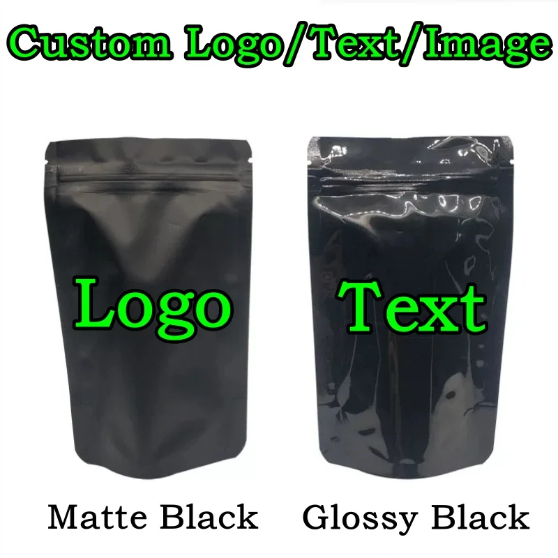 100pcs-stand-up-matte-glossy-black-aluminum-foil-ziplock-bag-diy-logo-brand-candy-coffee-sugar-matcha-cocoa-tea-storage-pouches