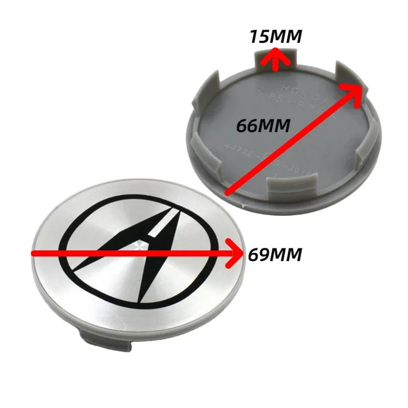 69MM Car Wheel Center Hub Cover Caps Fit for Acura RDX TLX CDX MDX RDX ZDX TL TLX TLX-L RLX TSX RSX Integra Exterior Accessories