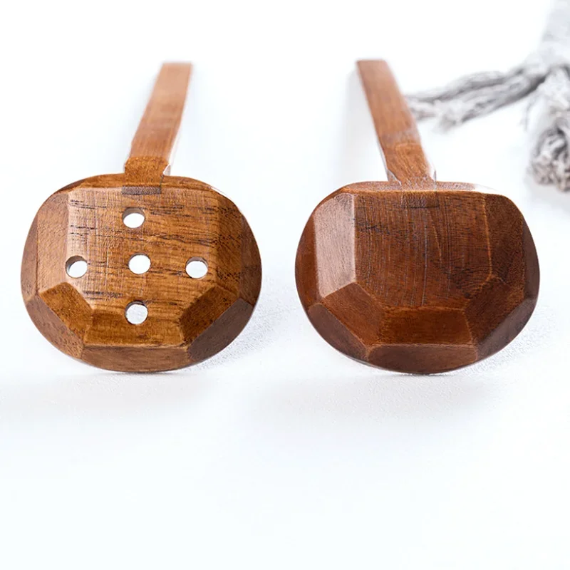 Japanese Spoon Long-Handled Soup Bamboo Spoon Cooking Wooden Lamian Noodles Spoon Hot Pot Strainer Household Kitchen Accessories
