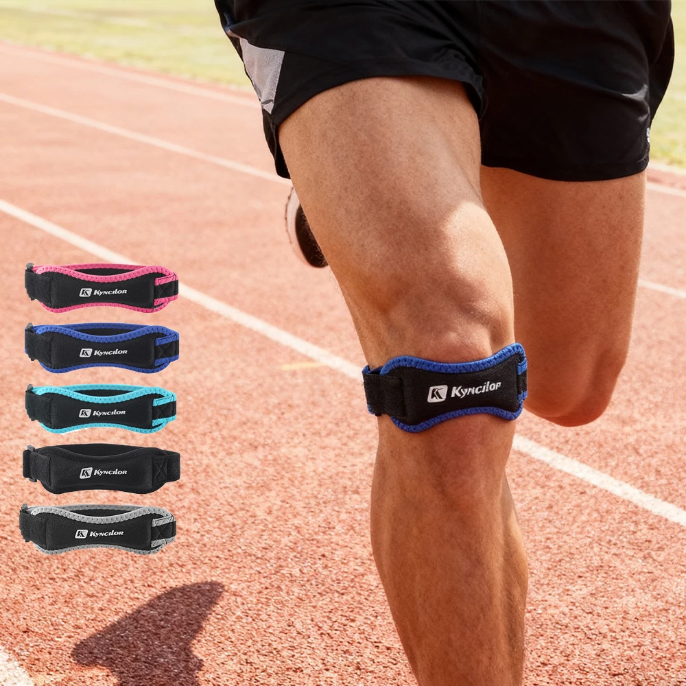 

Комплект из 2 регулируемых наколенников с амортизацией и компрессией для баскетбола, поддерживающих сухожилия надколенника