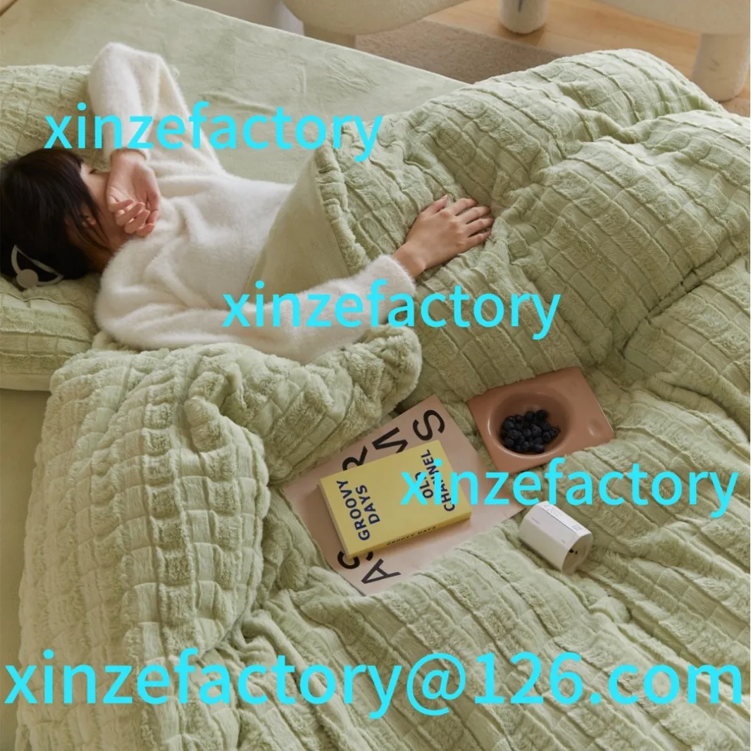 

Customizable square three-dimensional warm comfortable milk fleece winter bedding