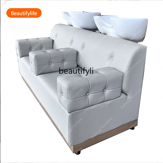 

A435 Двойное кресло для шампуня для парикмахерской, многофункциональная тайская фумигационная кровать для терапии головы, кровать для лица, постоянная температура