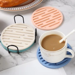 6pcs/Set Non-Slip Cup Coasters Silicone Coasters For Drinks Silicone Coasters Tabletop Protection For Any Table Type Wood Glass