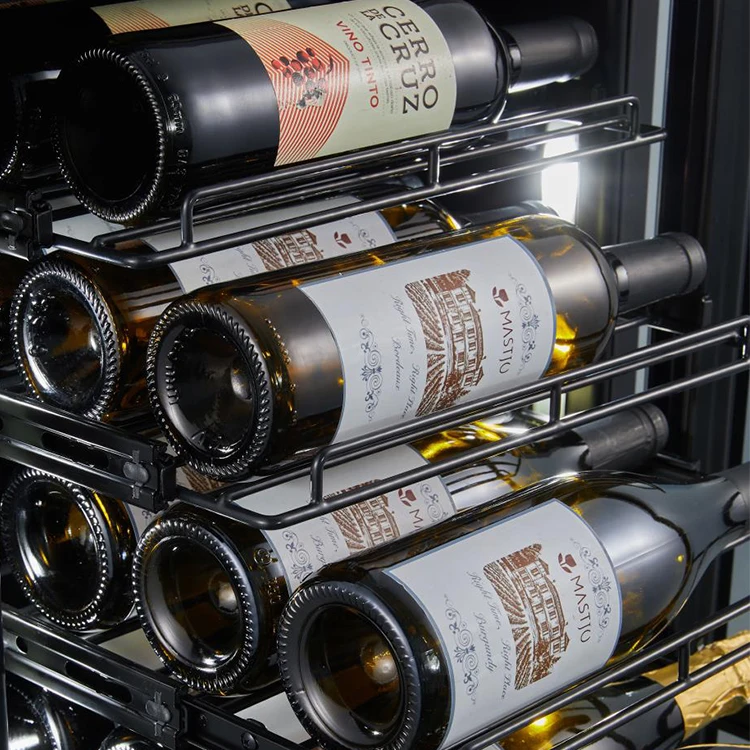 ثلاجة نبيذ ذكية مخصصة 22 زجاجة مع ثلاجة مبرد نبيذ أحادية المنطقة 22 لتر