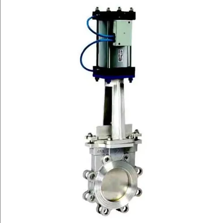 pneumatic control valve 4 inch Double Flanged 304 Pneumatic Actuator Air Operated Knife Gate Valve