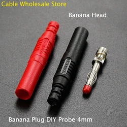 Straight Insulation Safety 4mm Full Sheath Safety Male Banana Plug Wire Brazing DIY Plug Instrument Testing High Current Voltmet