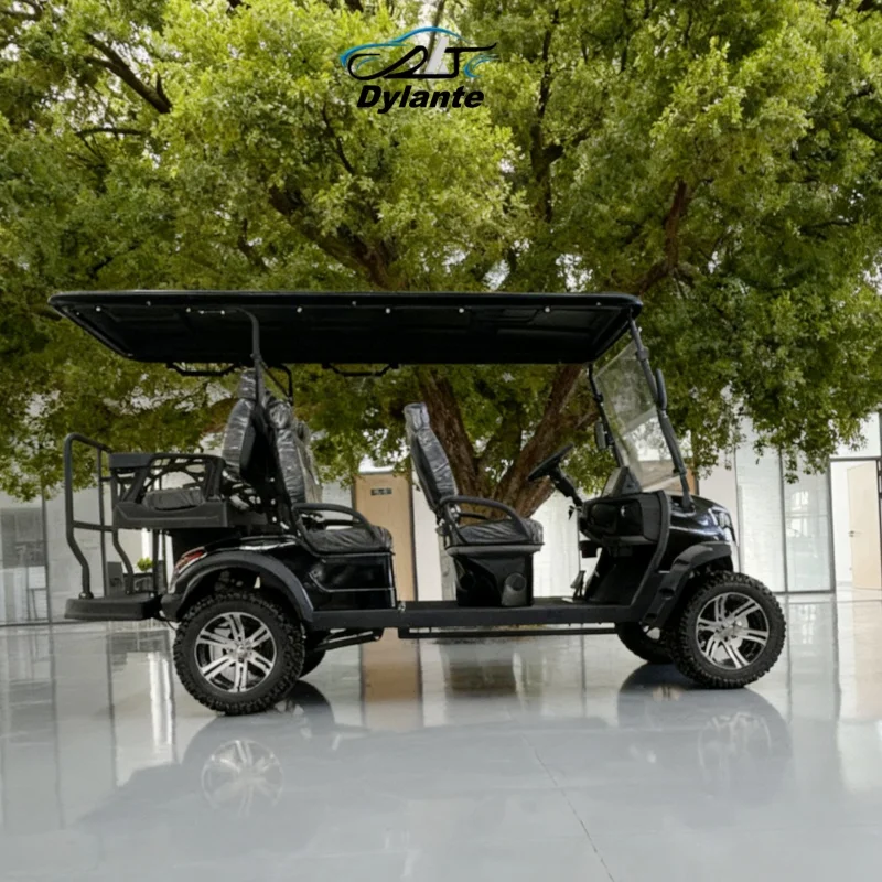 

Сертифицированная CE новая высококачественная электрическая тележка для гольфа со складным боковым зеркалом на лобовом стекле и поворотным светом, 14-дюймовые внедорожные шины