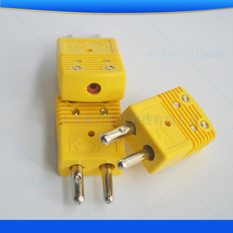 thermocouple large plug socket K type yellow plug OST-K-M temperature measuring connector high temperature resistance