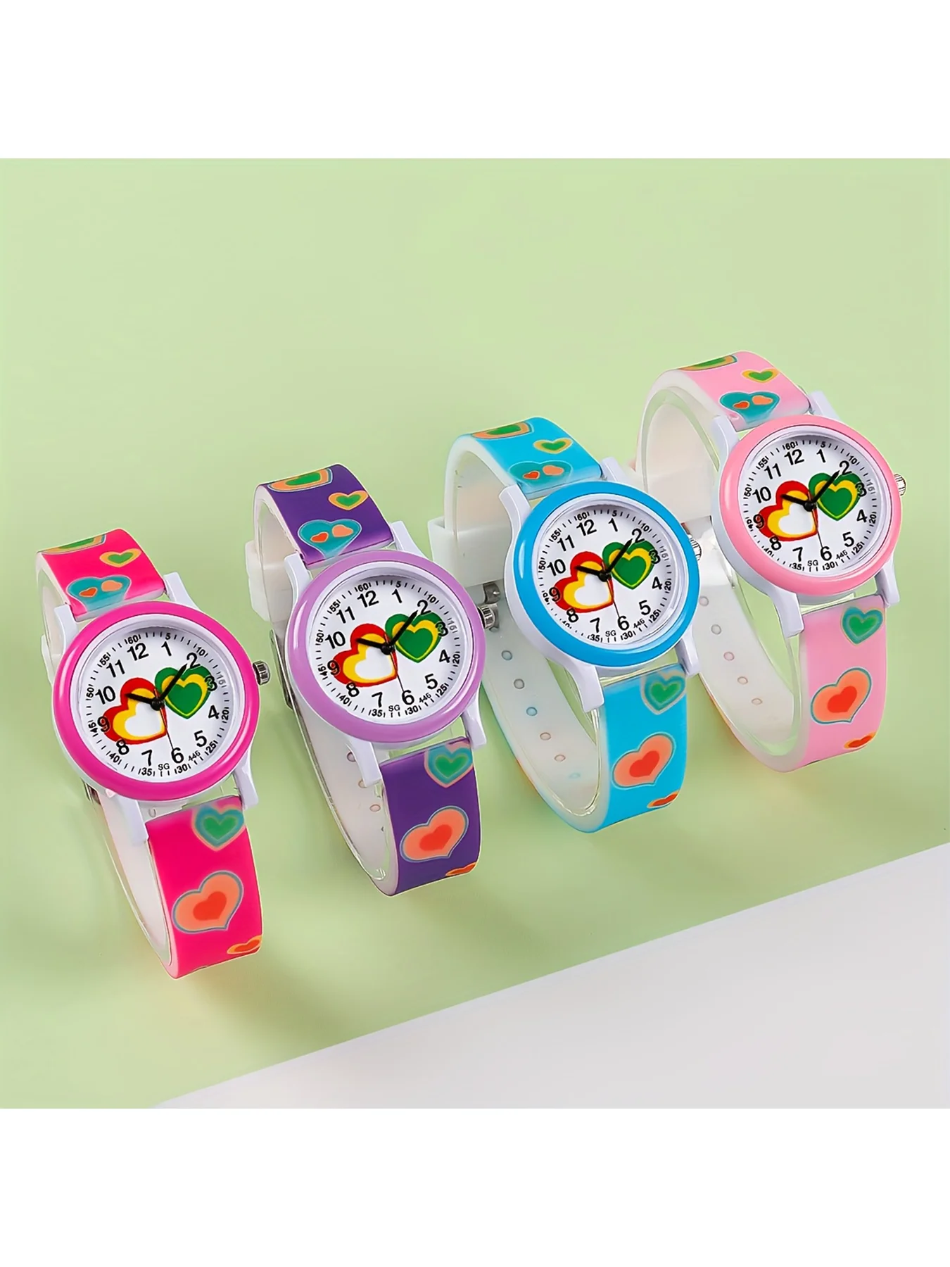 

Стильные новые кварцевые часы с узором в виде сердечек для студентов, повседневные кварцевые часы для подростков и студентов для вечеринок