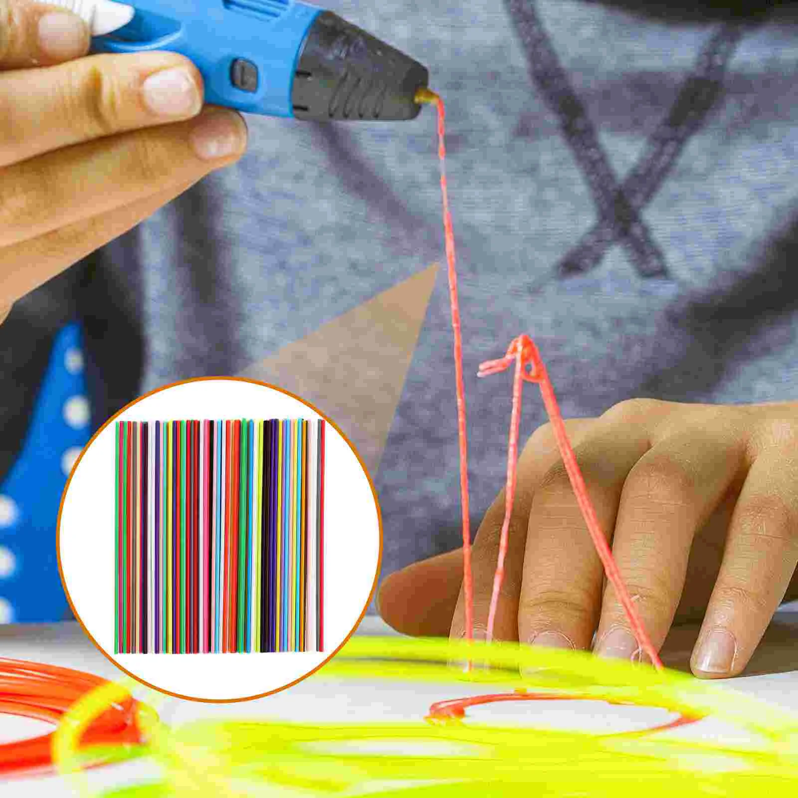 110 Stück Filament zum Drucken von Stift-Doodle-Nachfüllungen, 3D-Materialien, große Doddle-Nachfüllungen für Kinder