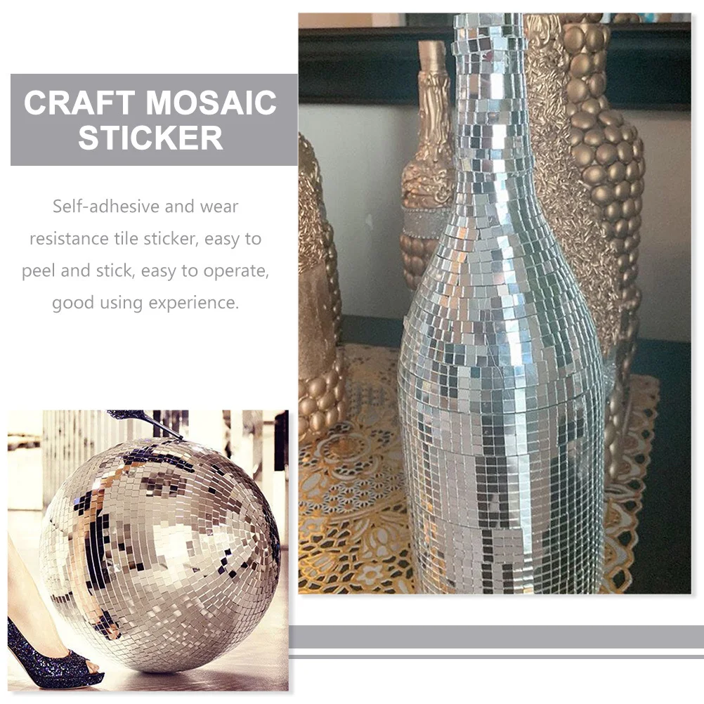 

Mirror Mosaic Decals Self-Adhesive Wall Stickers Safe Material Easy to Clean Wide Application Range Tile Stickers