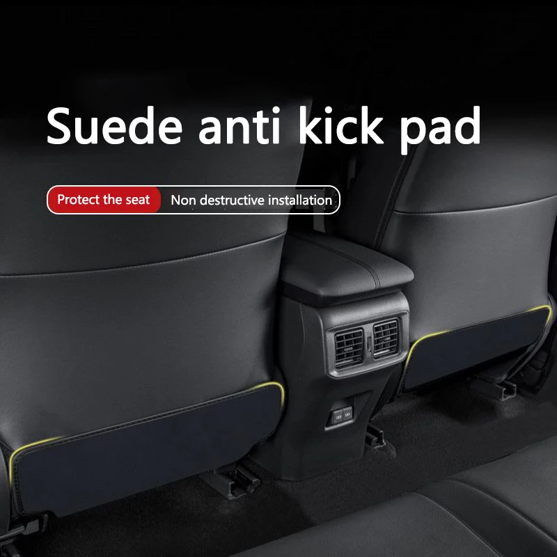 سيارة الخلفي حامي غطاء المقعد الخلفي حصيرة مكافحة ركلة وسادة منصات ل Volkswagen VW Polo GTI Rline R Golf MK8 طوارق باسات Magotan