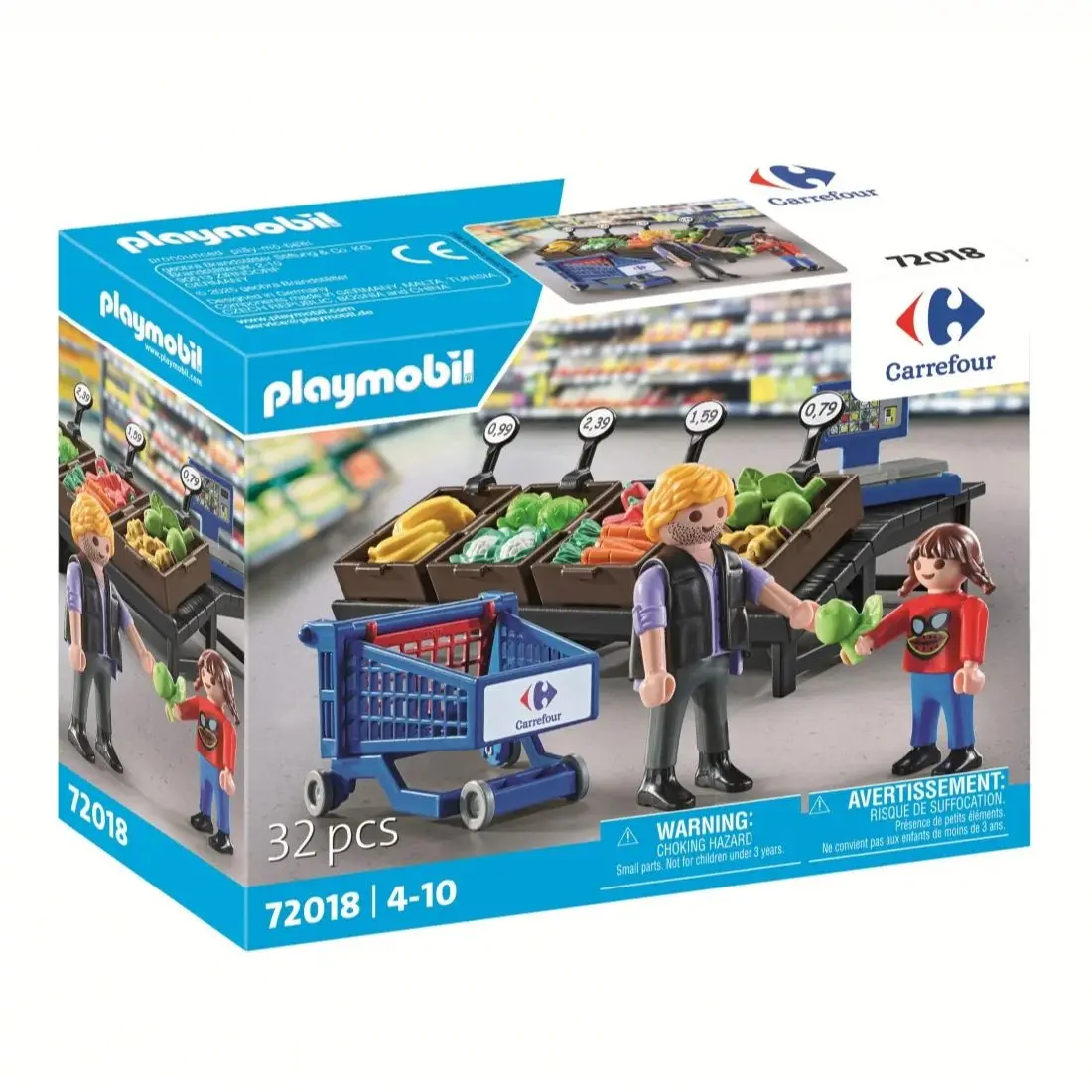 PLAYMOBIL 72018 Frutería Carrefour, Edición Especial Limitada, Juego de figuras +4 años