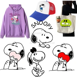 Kawaii Snoopy Iron On Patches Schattige Cartoon Hot Transfer Kleding Sticker Kleding Sticker Voor Hoodie T-Shirts Jack Tas Applique