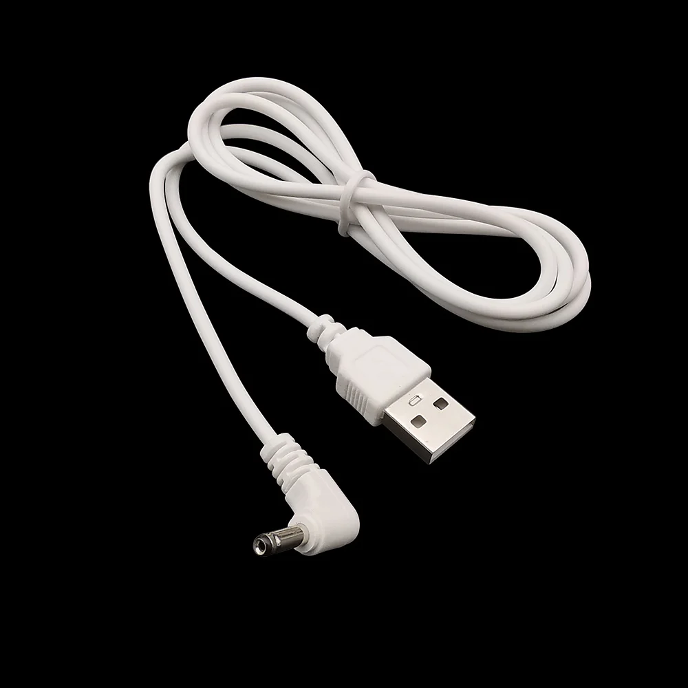 

5V USB 2.0 Type A Male to 3.5x1.35mm DC Power Male Plug Elbow Right Angle Charging Wire Cable USB Cord Connector White 100CM
