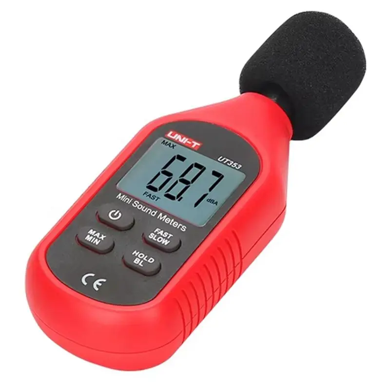 Medidor de Nivel de Sonido UNI-T, Medidor de dB 30-130 dB, Mini Instrumento de Medición de Ruido UT353, Monitor de Decibelios