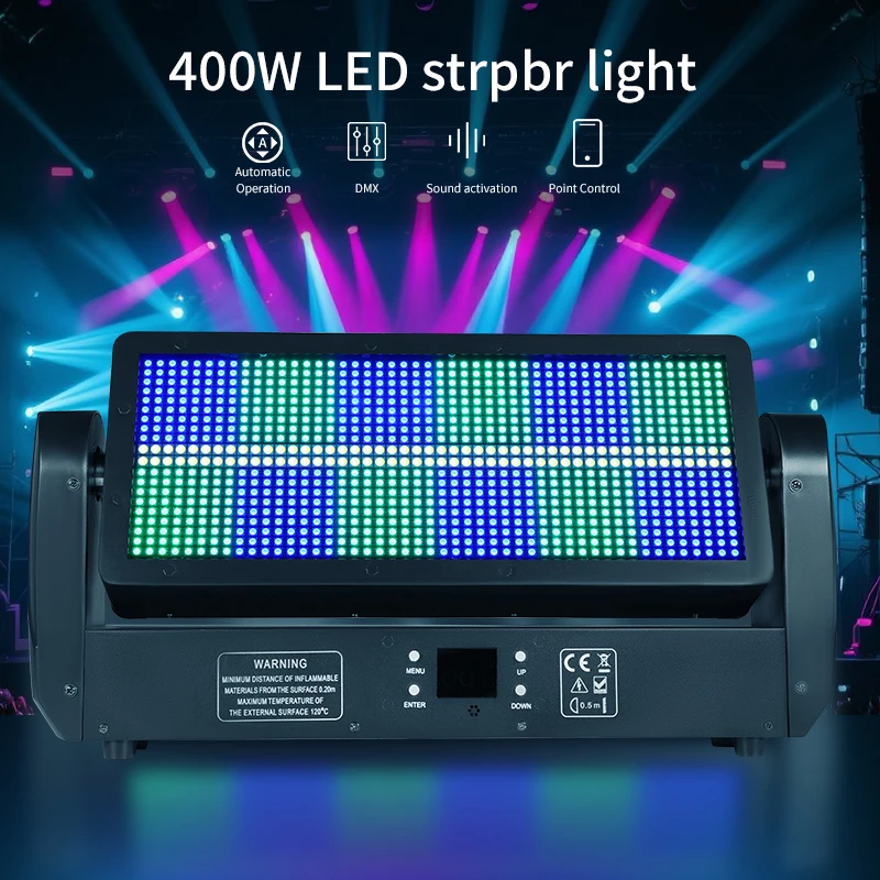 4-10pcs 400W RGBW 12+12 segment moving head LED strobe light  controlled strobe DJ disco light background decoration effect lig