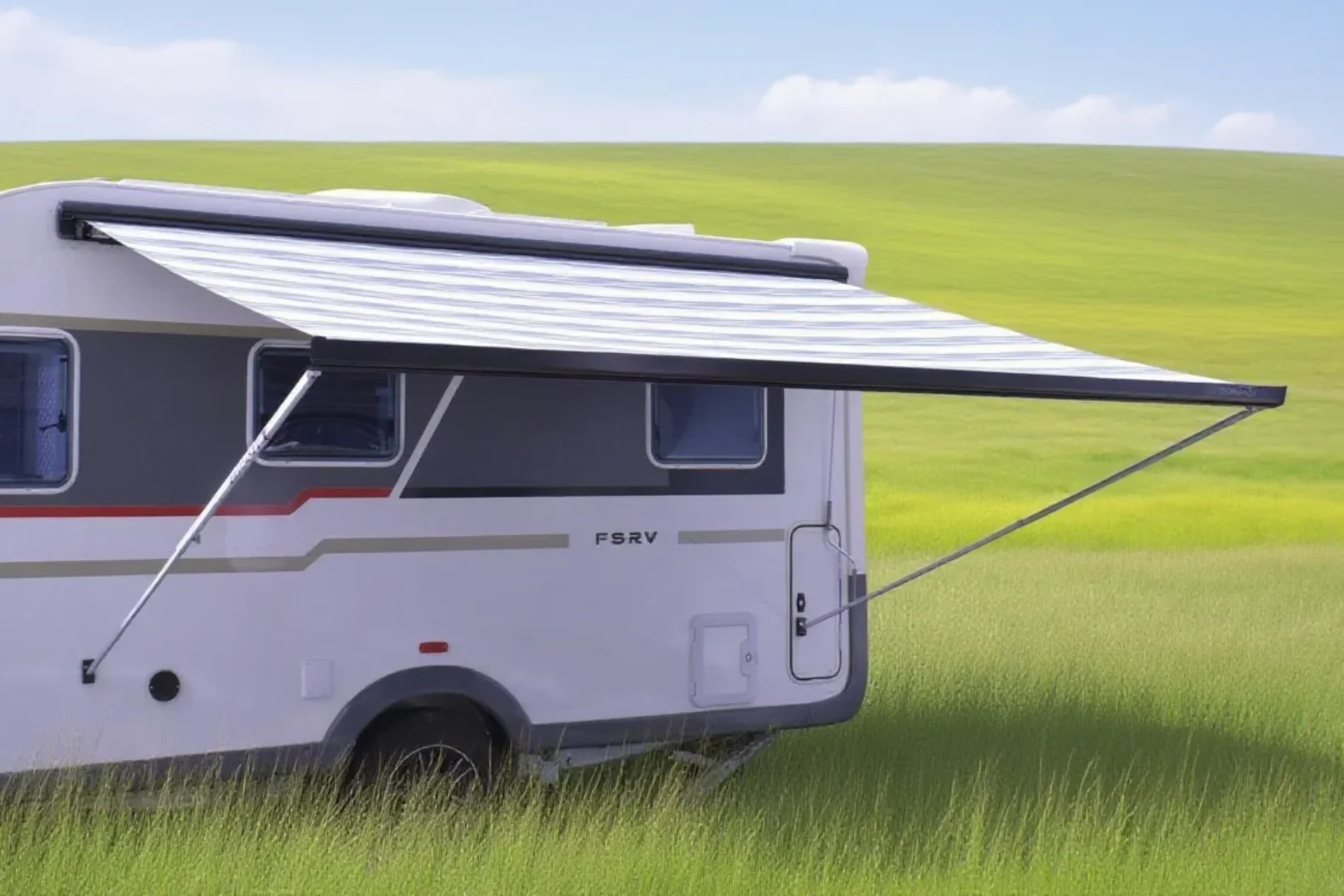 S27 Awning Customized Sun Shades Small Motorhome Trailer Side Mounted RV Caravan Awning