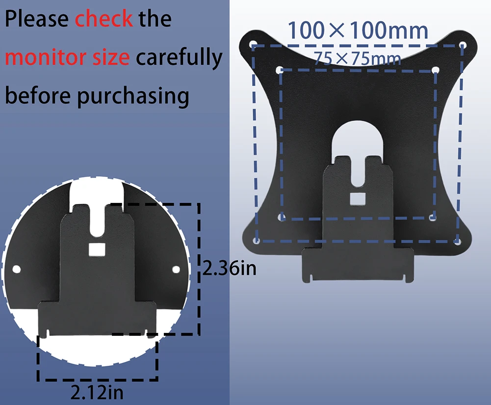 Adapter do montażu na ścianie VESA do monitorów Dell S2218 S2318 S2319 S2419H S2718 S2719 SE2219H SE2419H
