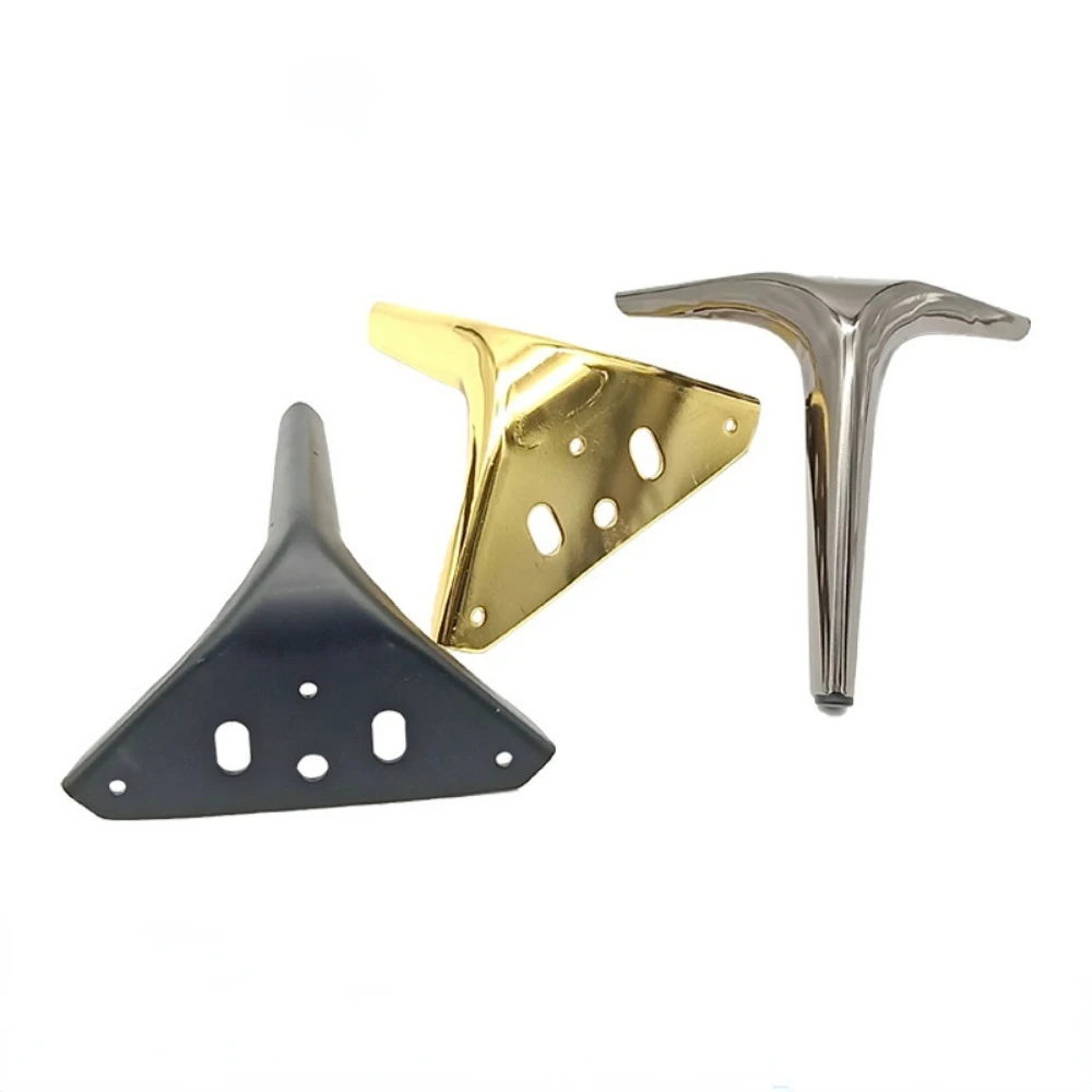 Piezas de Repuesto de mesa de esquina triangular redonda, patas de muebles para tocador, armario, Herrajes de Metal, 150mm