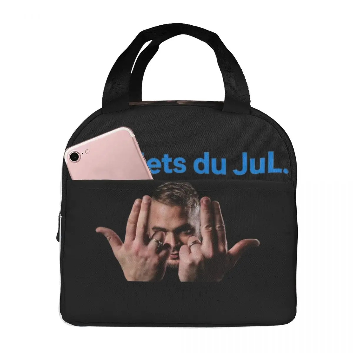 

DJ Mets Du JuL Rapper Insulated Lunch Bags Cooler Bag Meal Container Leakproof Tote Lunch Box Food Storage Bags School Picnic
