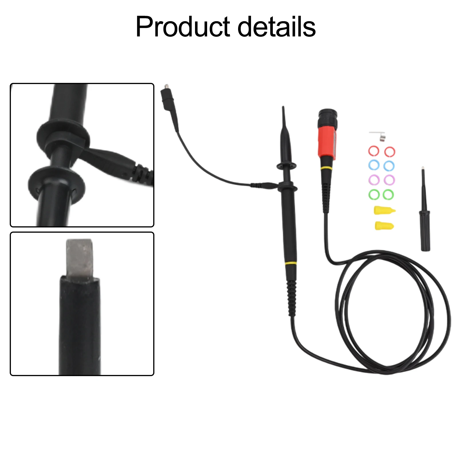 1 PC For P4100 Oscilloscope Probe 100MHz Bandwidth with Detachable Hook Design for Accurate Signal Measurement