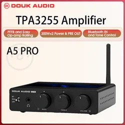 Douk Audio A5 PRO TPA3255 Bluetooth Receiver Digital Amplifier HiFi Class D Amp Stereo Audio Amplifier