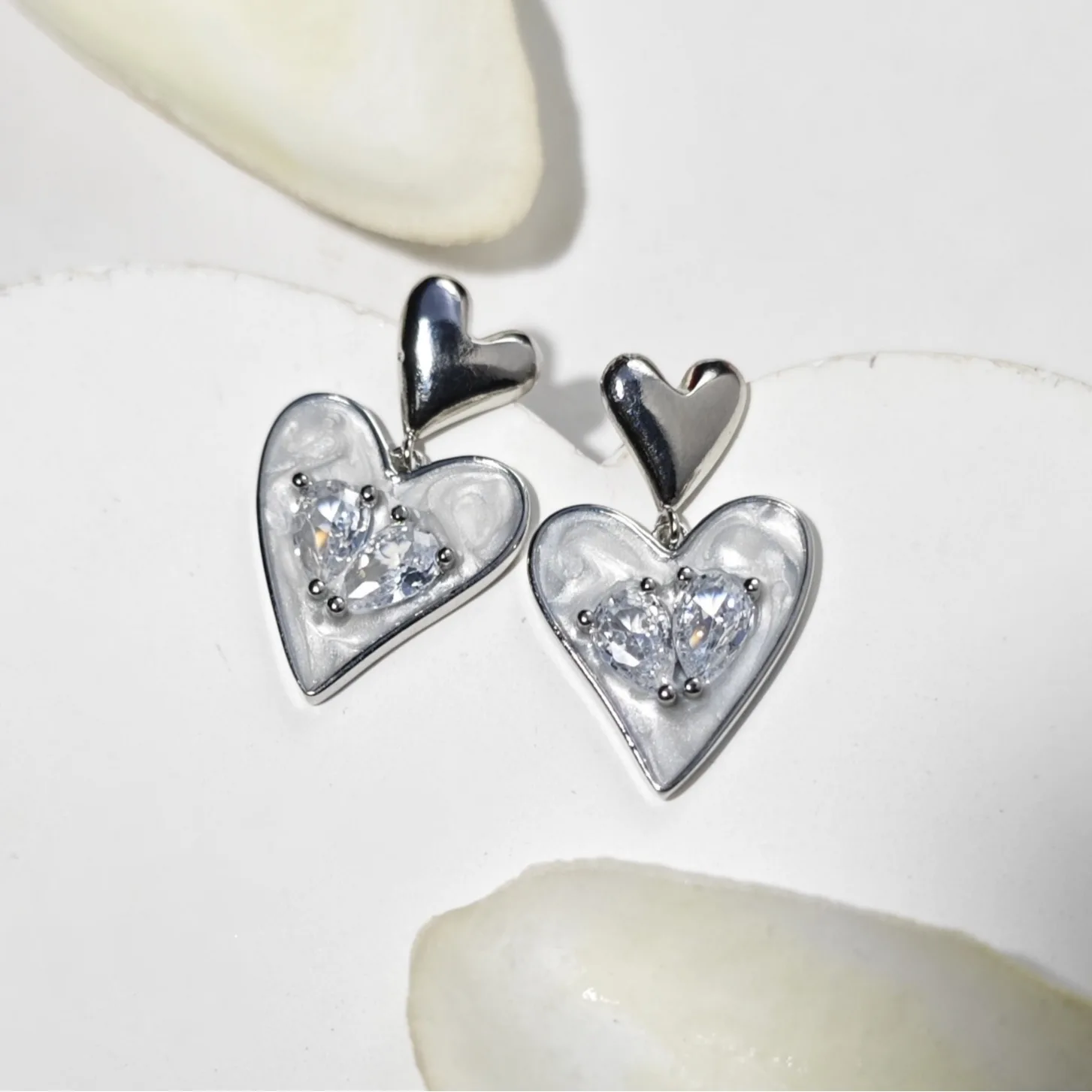 Серьги-капли персикового цвета с маслом, женские серьги-гвоздики с цирконием, милые нишевые легкие роскошные серьги премиум-класса